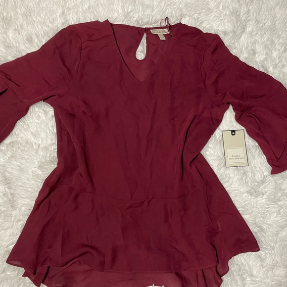 Dana Buchman Tops - Danna Buchman Medium Maroon Long sleeve shirt